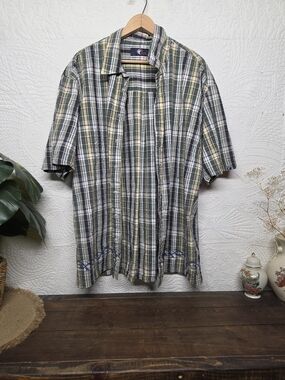 Vintage Y2K Button Up Shirt With Tribal Design. Retro Streetwear
